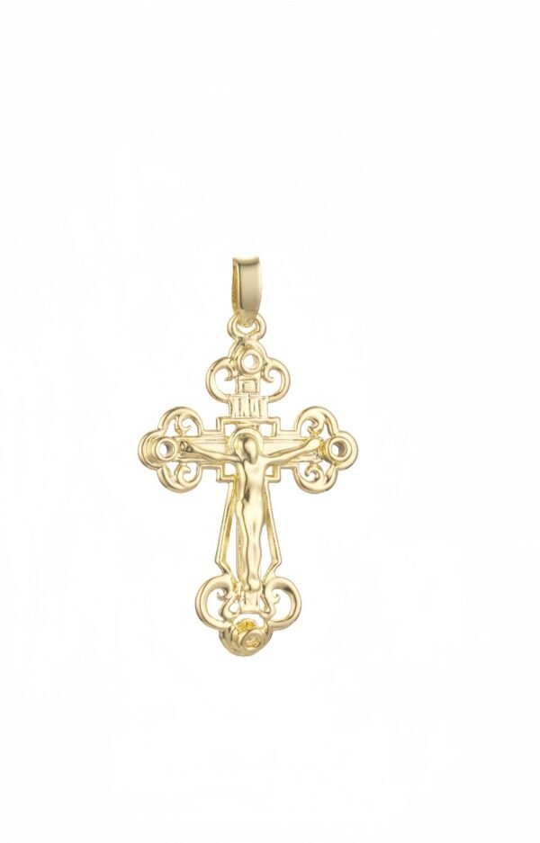 Croix de jésus féminine or plaqué