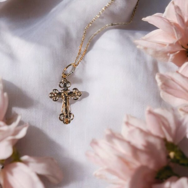 Croix chrétienne or plaqué